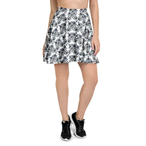 Navy Engraving on a Skater Skirt