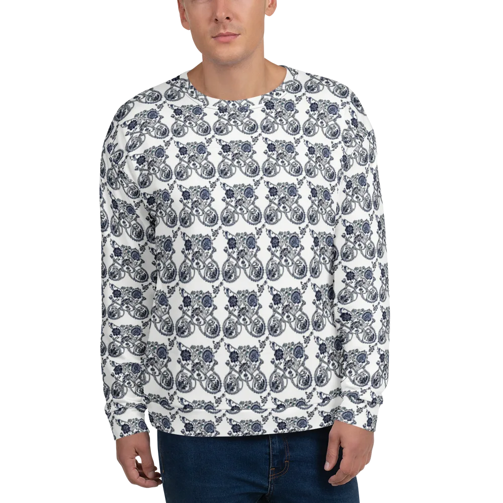 Navy Engraving on Sweatshirt — Front