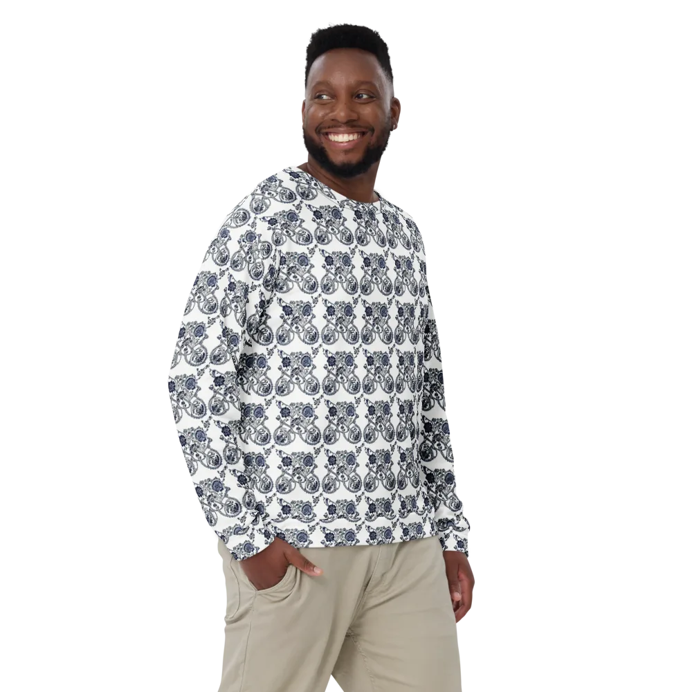 Navy Engraving on Sweatshirt — Front
