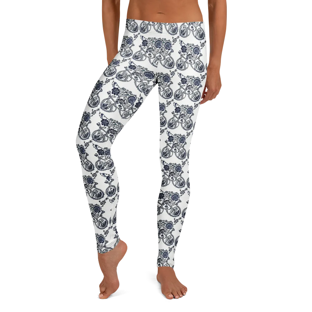 Navy Engraving on Leggings — Front