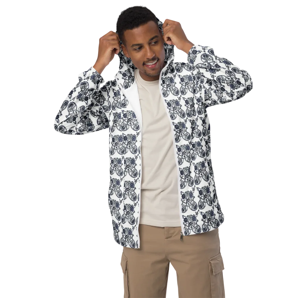 Navy Engraving on Men's Windbreaker — Front