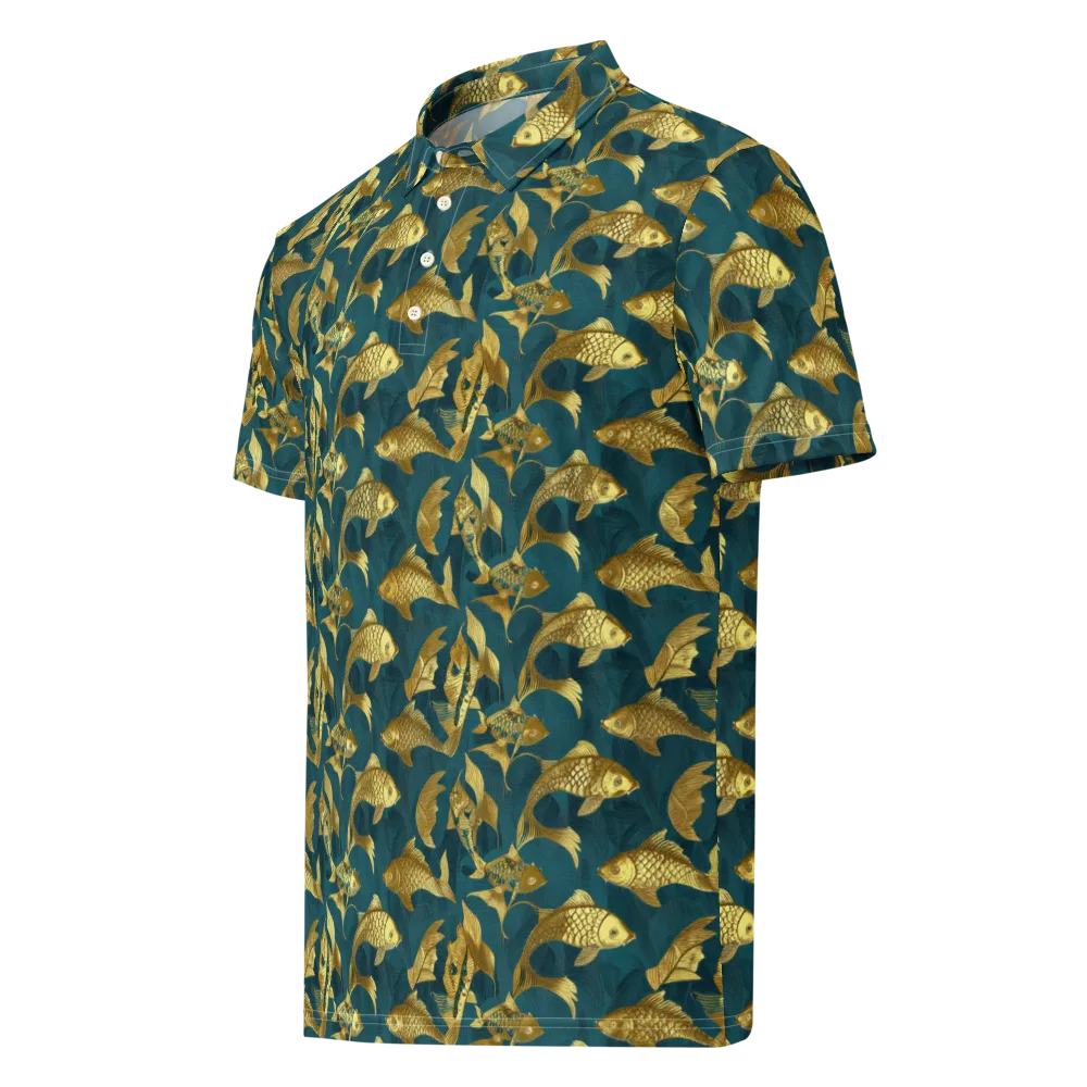 Tidal Aureole on Men's Slim Fit Polo Shirt — Left Front