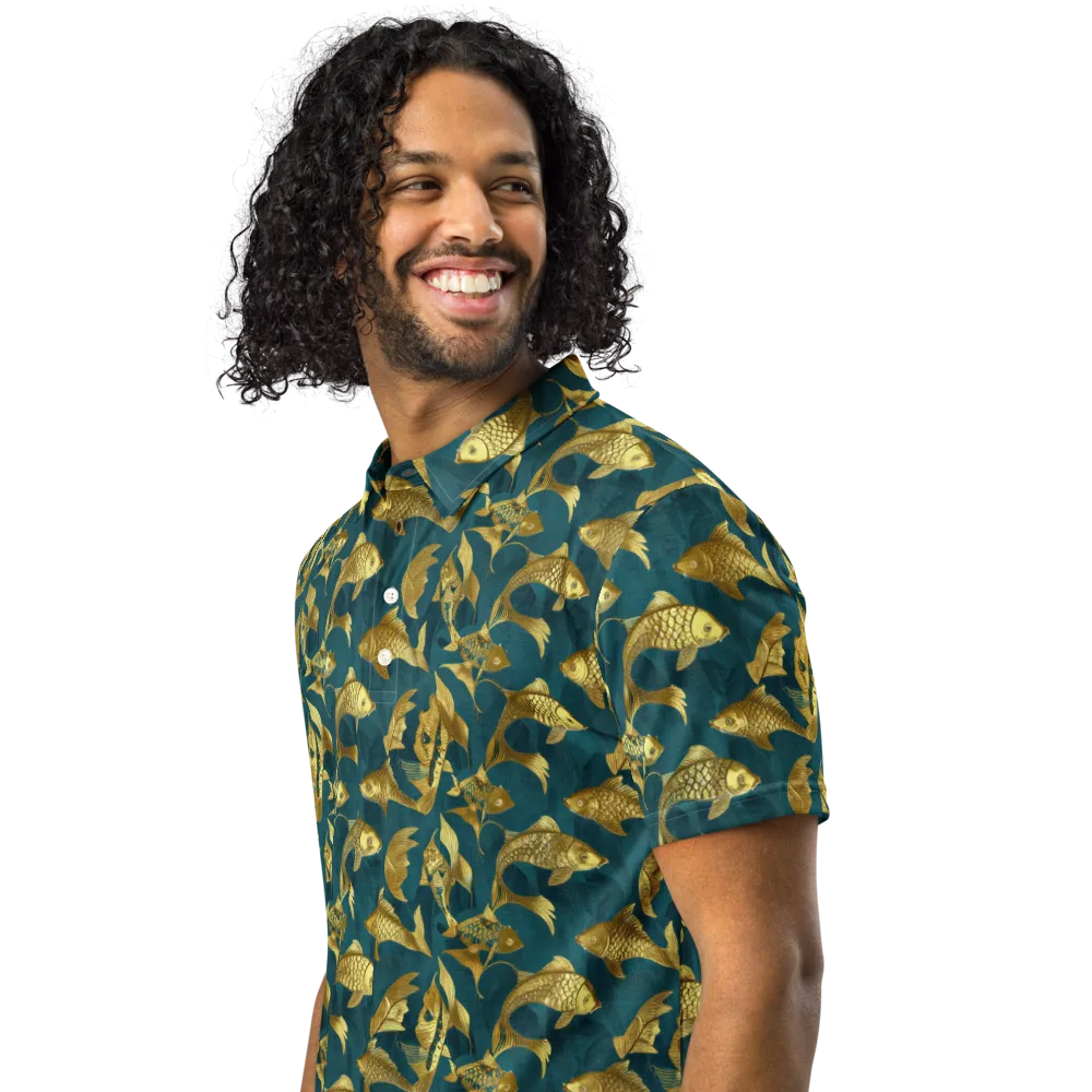 Tidal Aureole on Men's Slim Fit Polo Shirt — Left Front