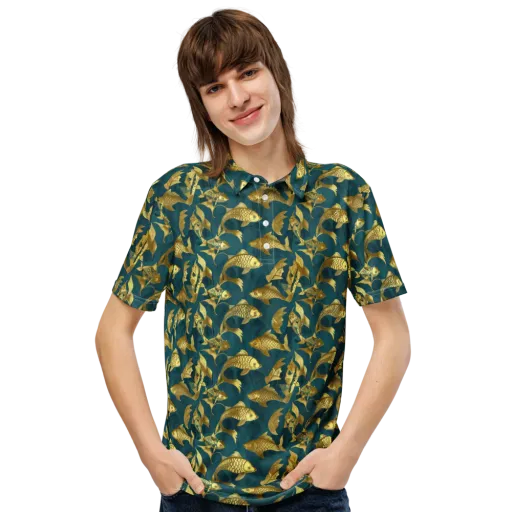 Tidal Aureole on a Men's Slim Fit Polo Shirt