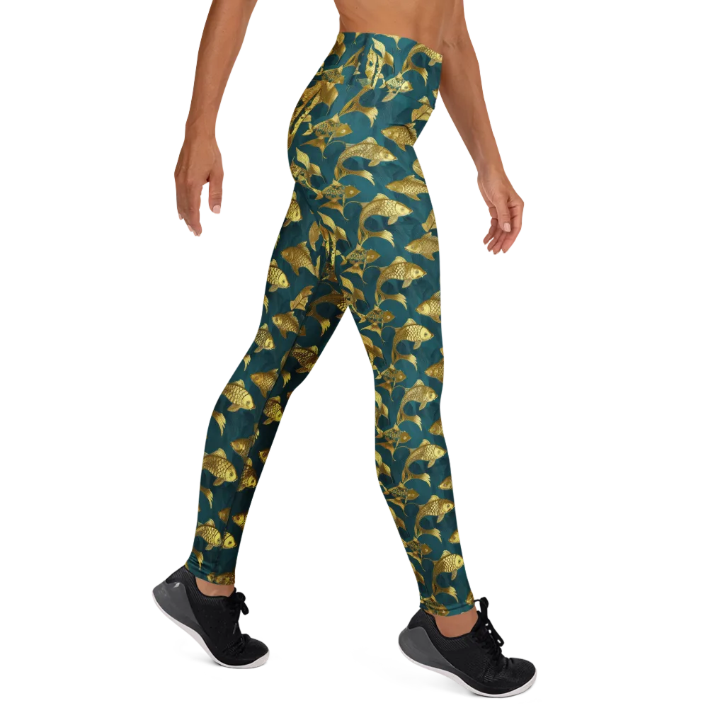 Tidal Aureole on Yoga Leggings — Right
