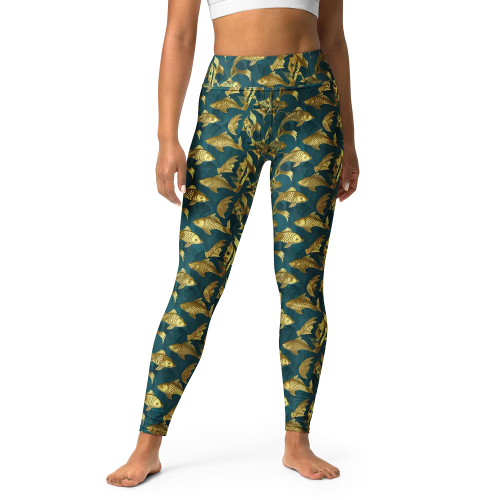 Tidal Aureole on Yoga Leggings — Front