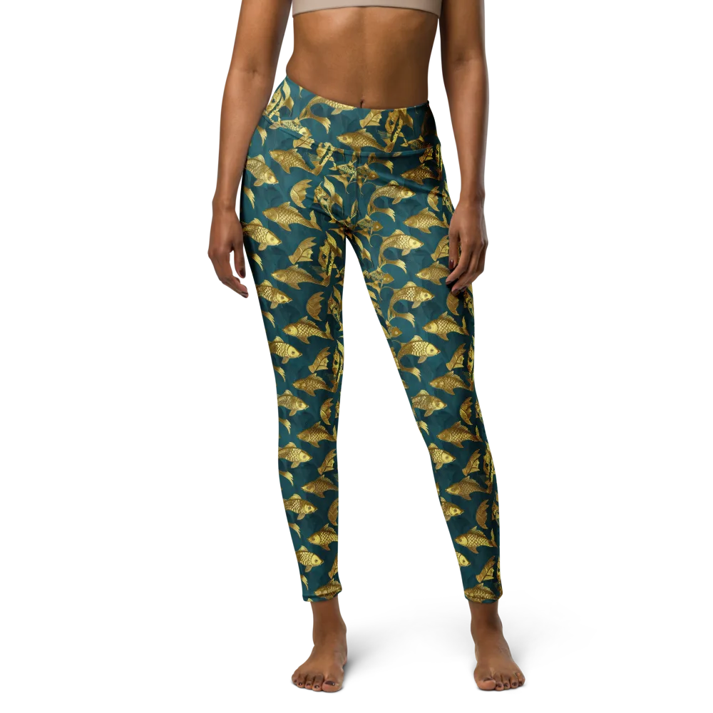 Tidal Aureole on Yoga Leggings — Front
