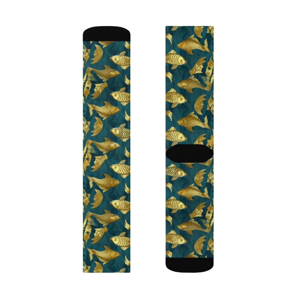 Tidal Aureole on Socks — Right Sock