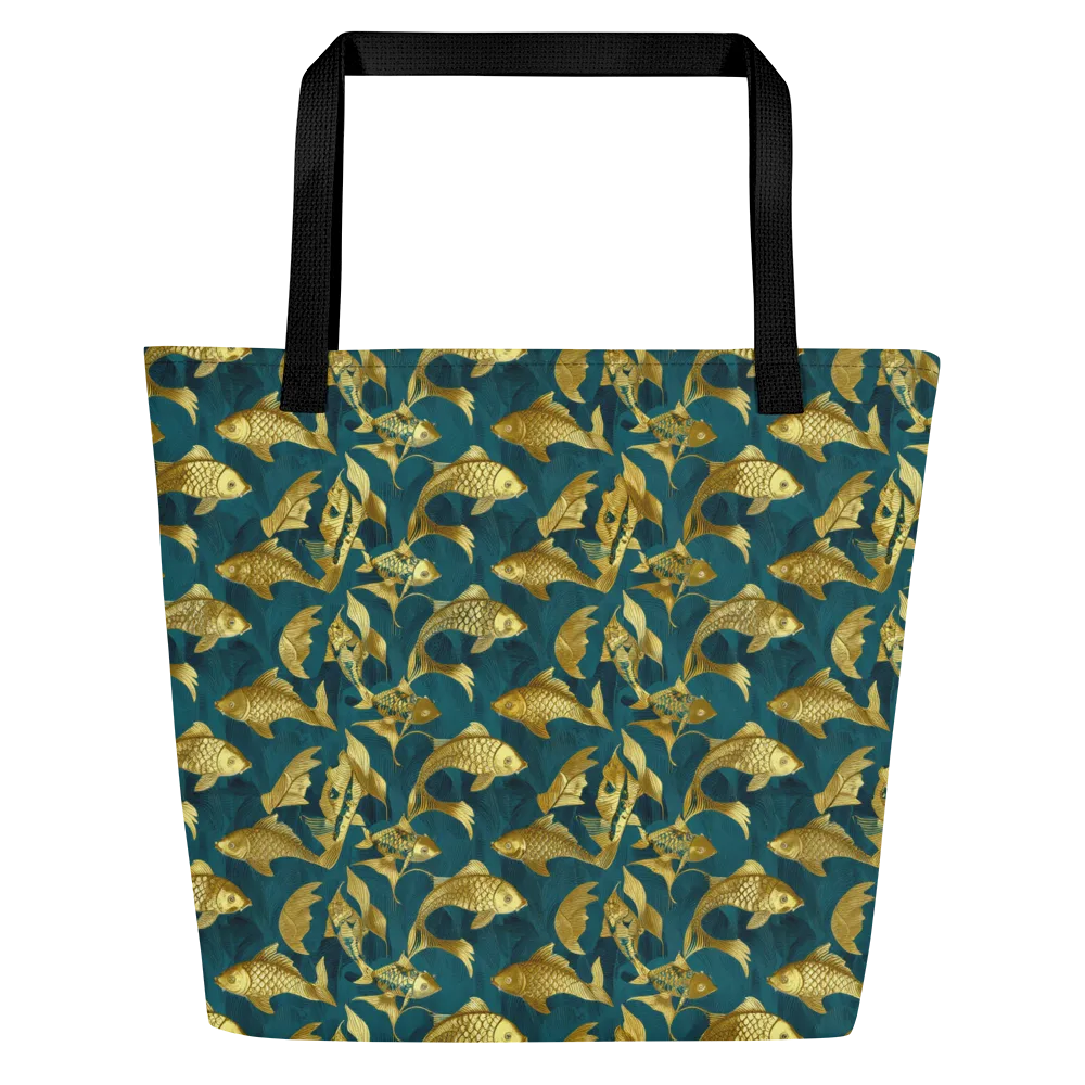 Tidal Aureole on Large Tote Bag W/ Pocket — Front