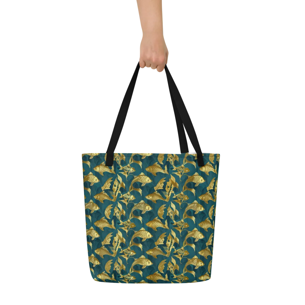 Tidal Aureole on Large Tote Bag W/ Pocket — Front