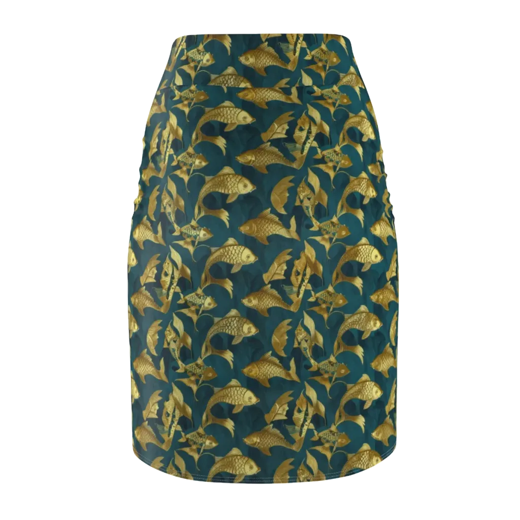 Tidal Aureole on Pencil Skirt — Back