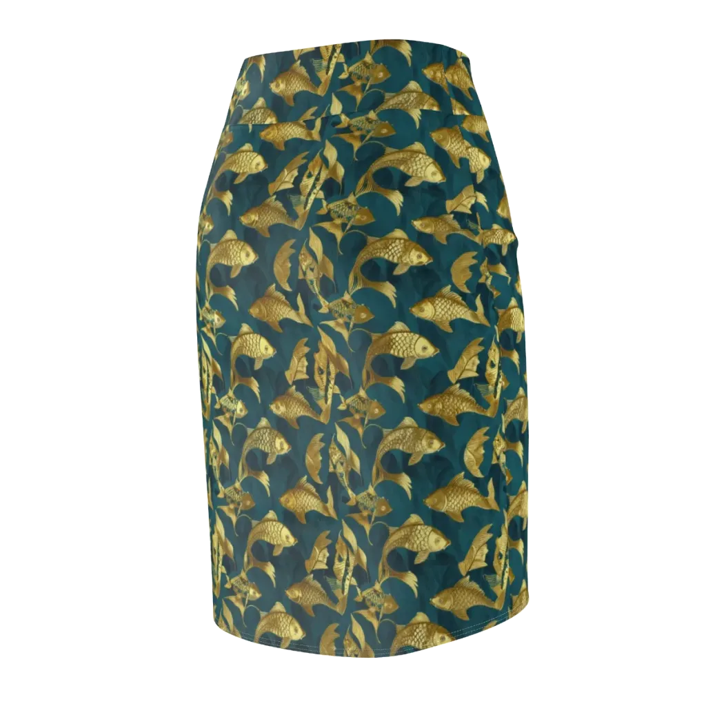 Tidal Aureole on Pencil Skirt — Back Side
