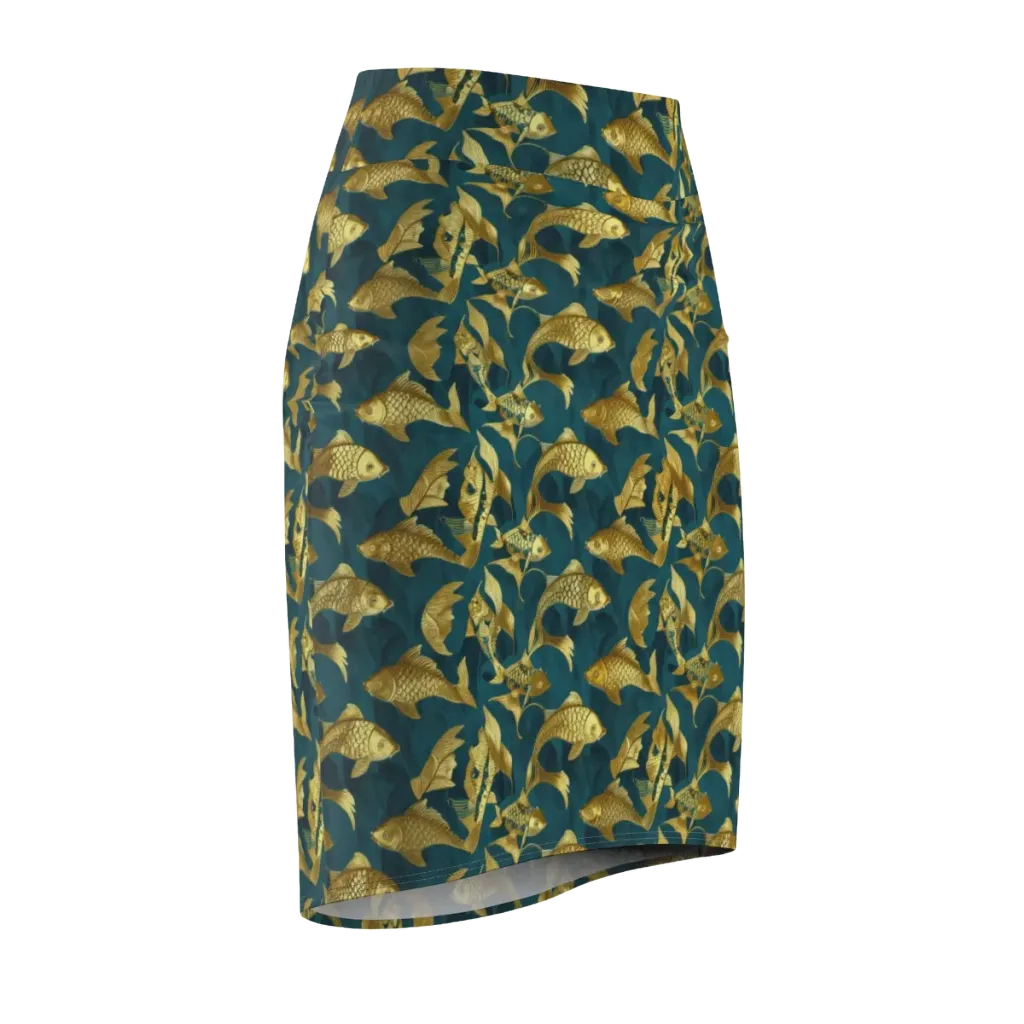 Tidal Aureole on Pencil Skirt — Front Side