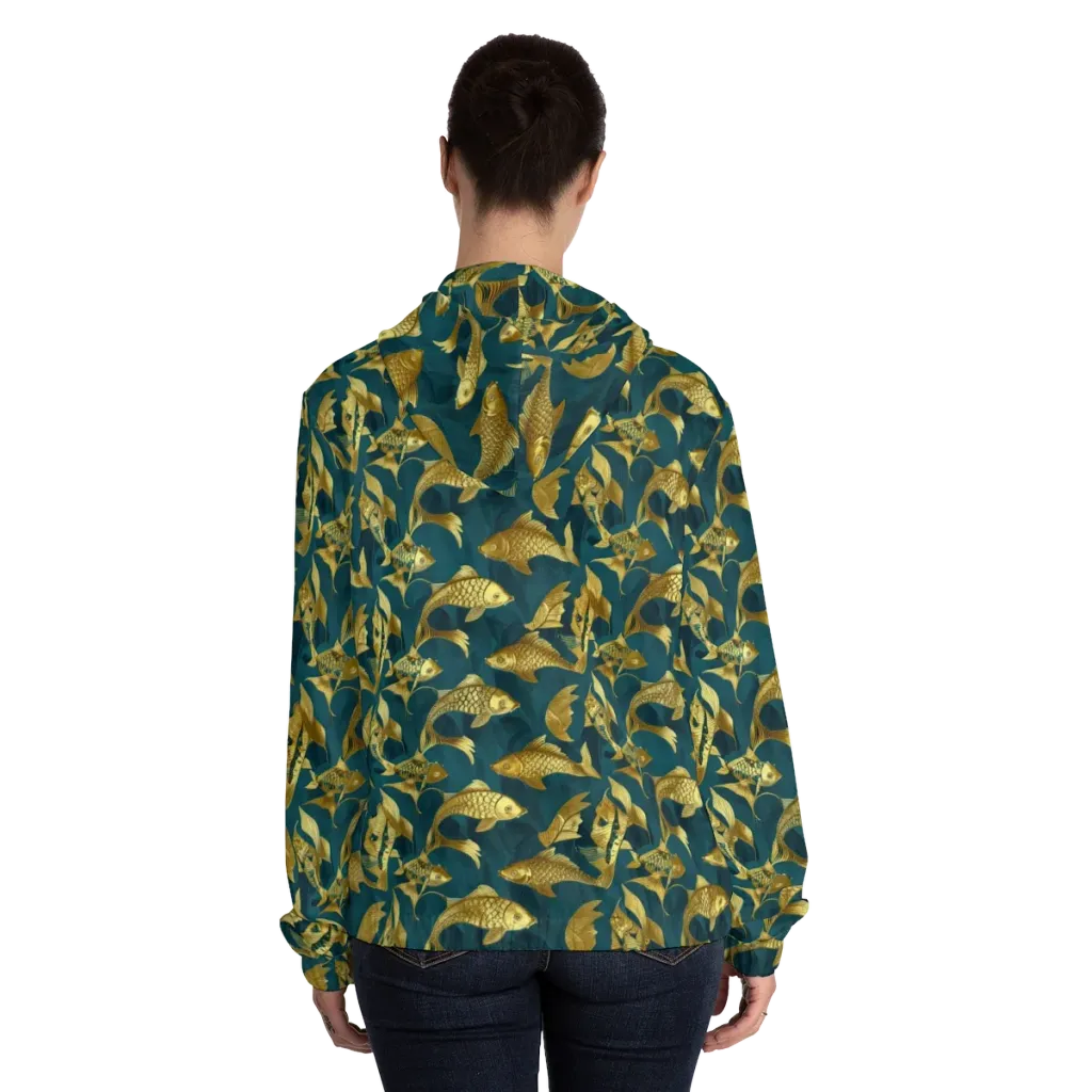 Tidal Aureole on Women's Full-Zip Hoodie — Back On Person