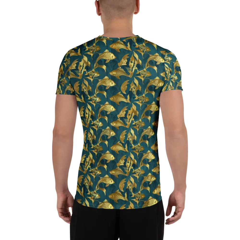 Tidal Aureole on Men's Athletic T-Shirt — Back