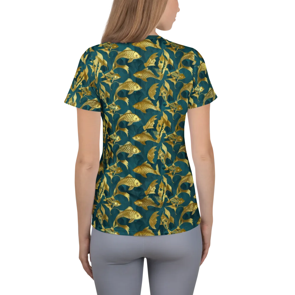 Tidal Aureole on Women's Athletic T-Shirt — Back