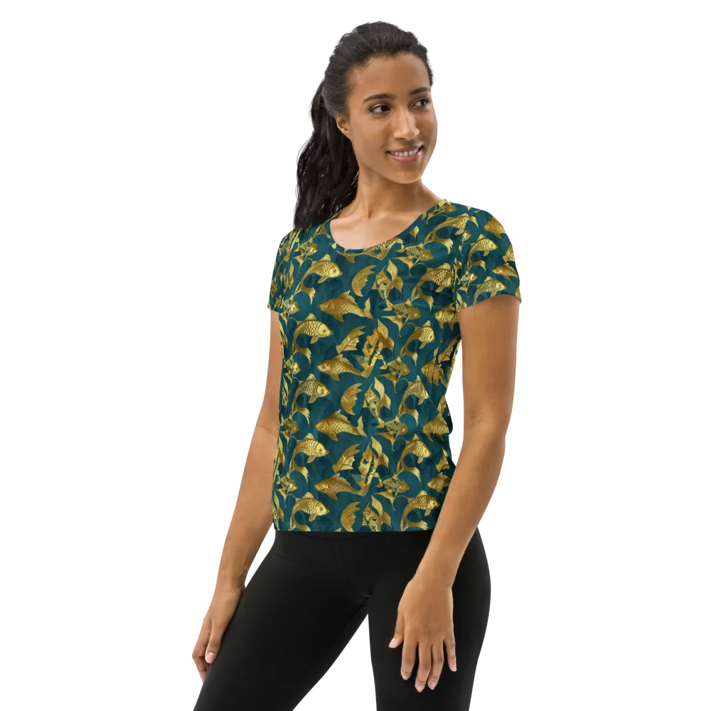 Tidal Aureole on Women's Athletic T-Shirt — Left