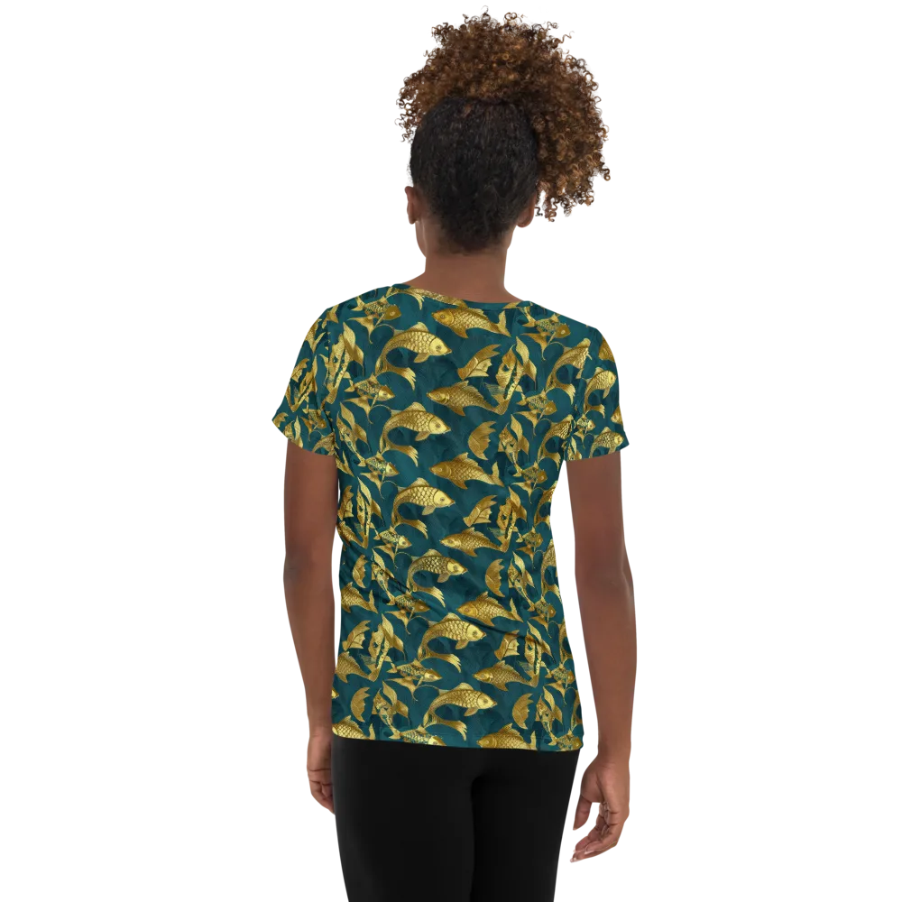 Tidal Aureole on Women's Athletic T-Shirt — Back