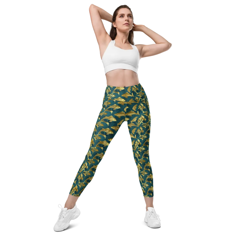 Tidal Aureole on Leggings with Pockets — Front