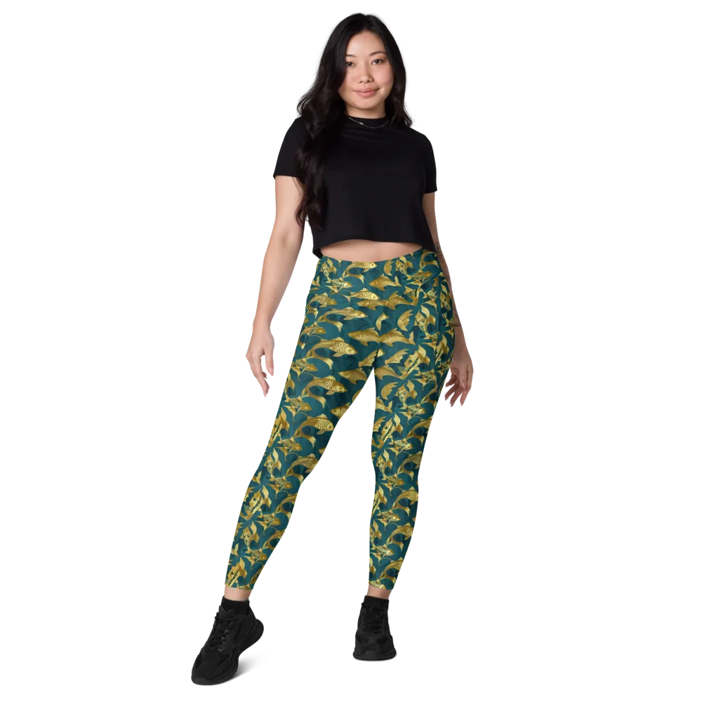 Tidal Aureole on Leggings with Pockets — Front