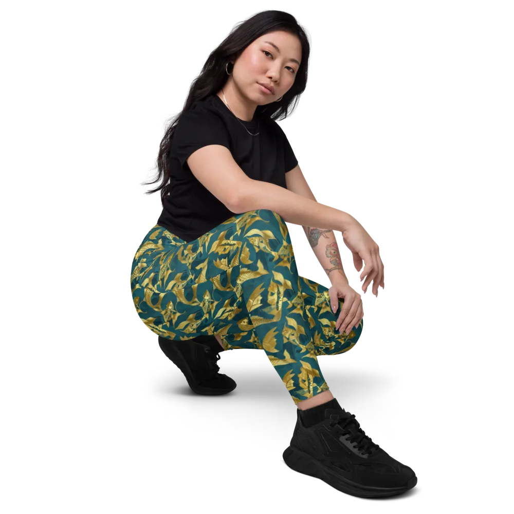 Tidal Aureole on Leggings with Pockets — Right Front