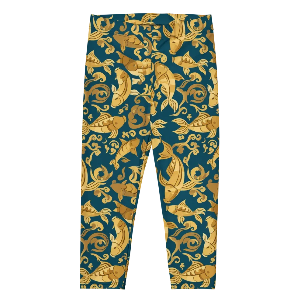 Golden Pond on Capri Leggings — Front