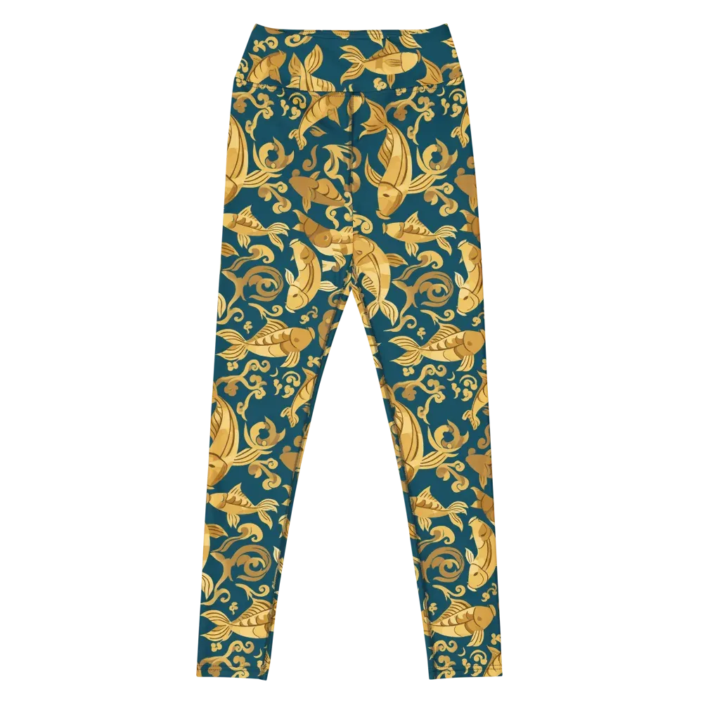 Golden Pond on Yoga Leggings — Front