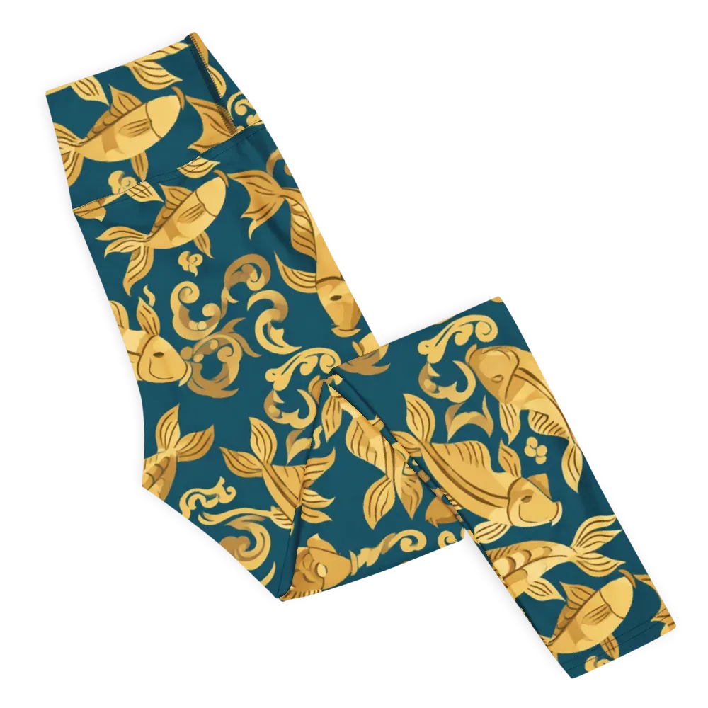 Golden Pond on Yoga Leggings — Right