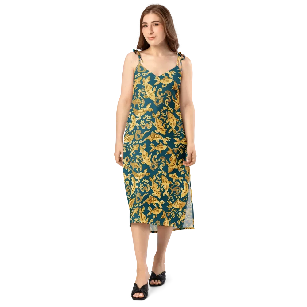 Golden Pond on Slip Dress — Front