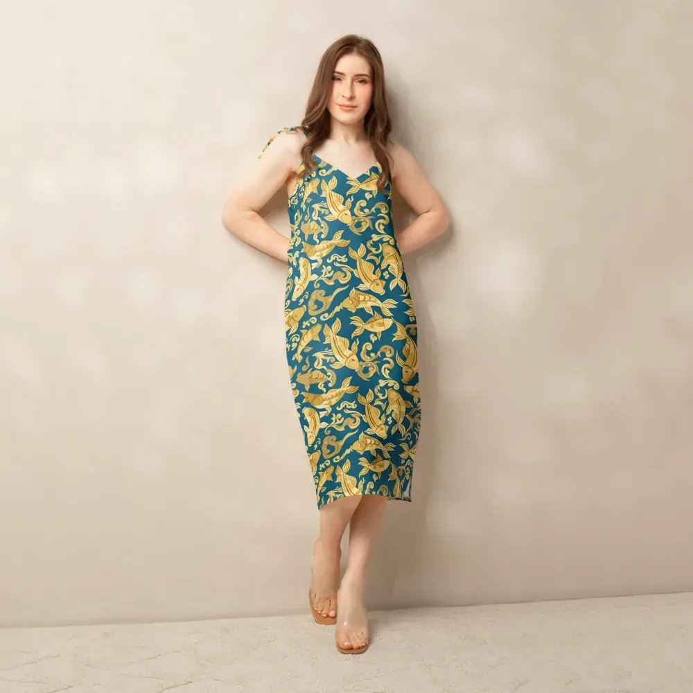 Golden Pond on Slip Dress — Front