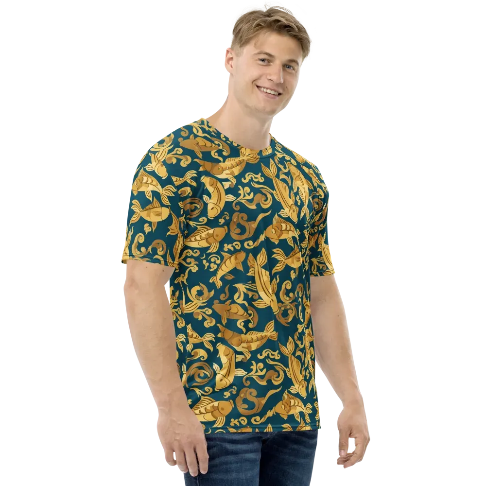 Golden Pond on Men's Crew Neck T-Shirt — Right