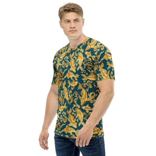 Golden Pond on a Men's Crew Neck T-Shirt