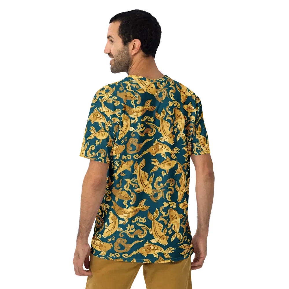 Golden Pond on Men's Crew Neck T-Shirt — Back