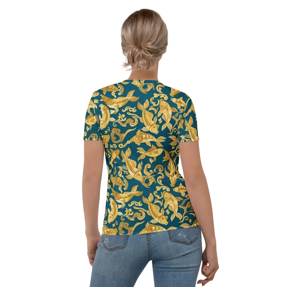 Golden Pond on Women's Crew Neck T-Shirt — Back