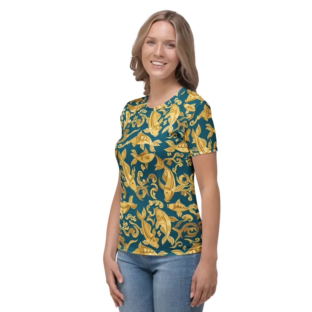 Golden Pond on Women's Crew Neck T-Shirt — Left