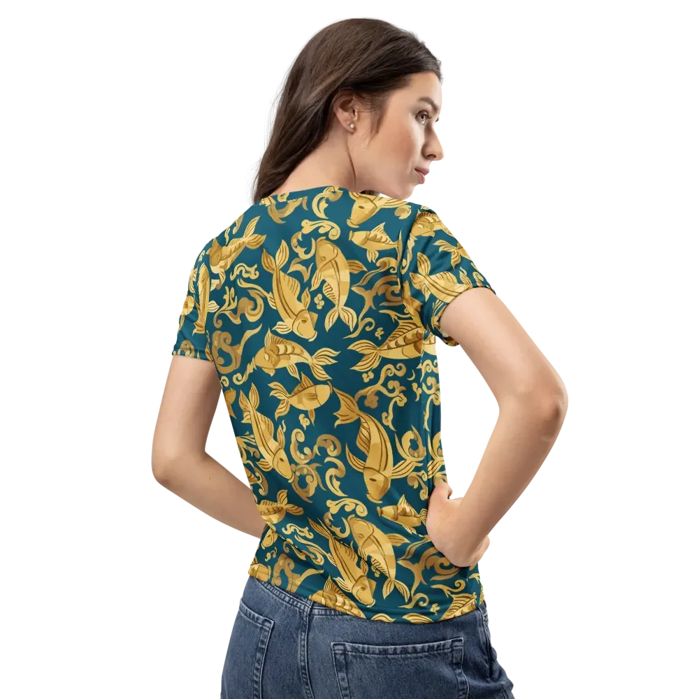 Golden Pond on Women's Crew Neck T-Shirt — Back
