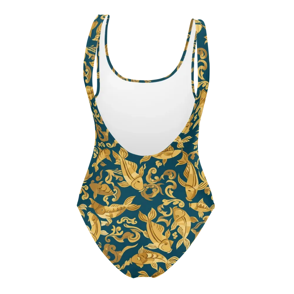 Golden Pond on One-Piece Swimsuit — Back