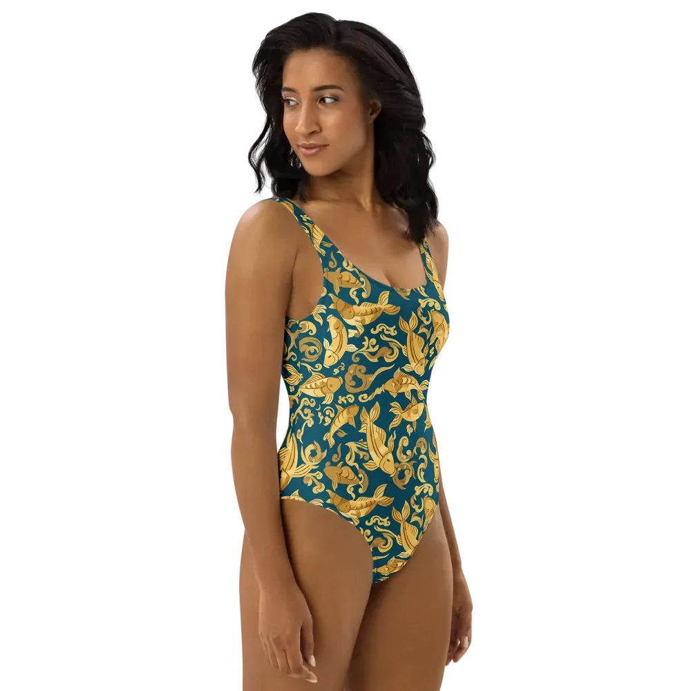 Golden Pond on One-Piece Swimsuit — Right