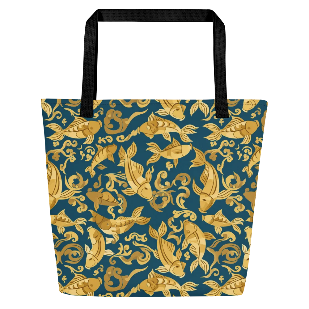 Golden Pond on Large Tote Bag W/ Pocket — Front