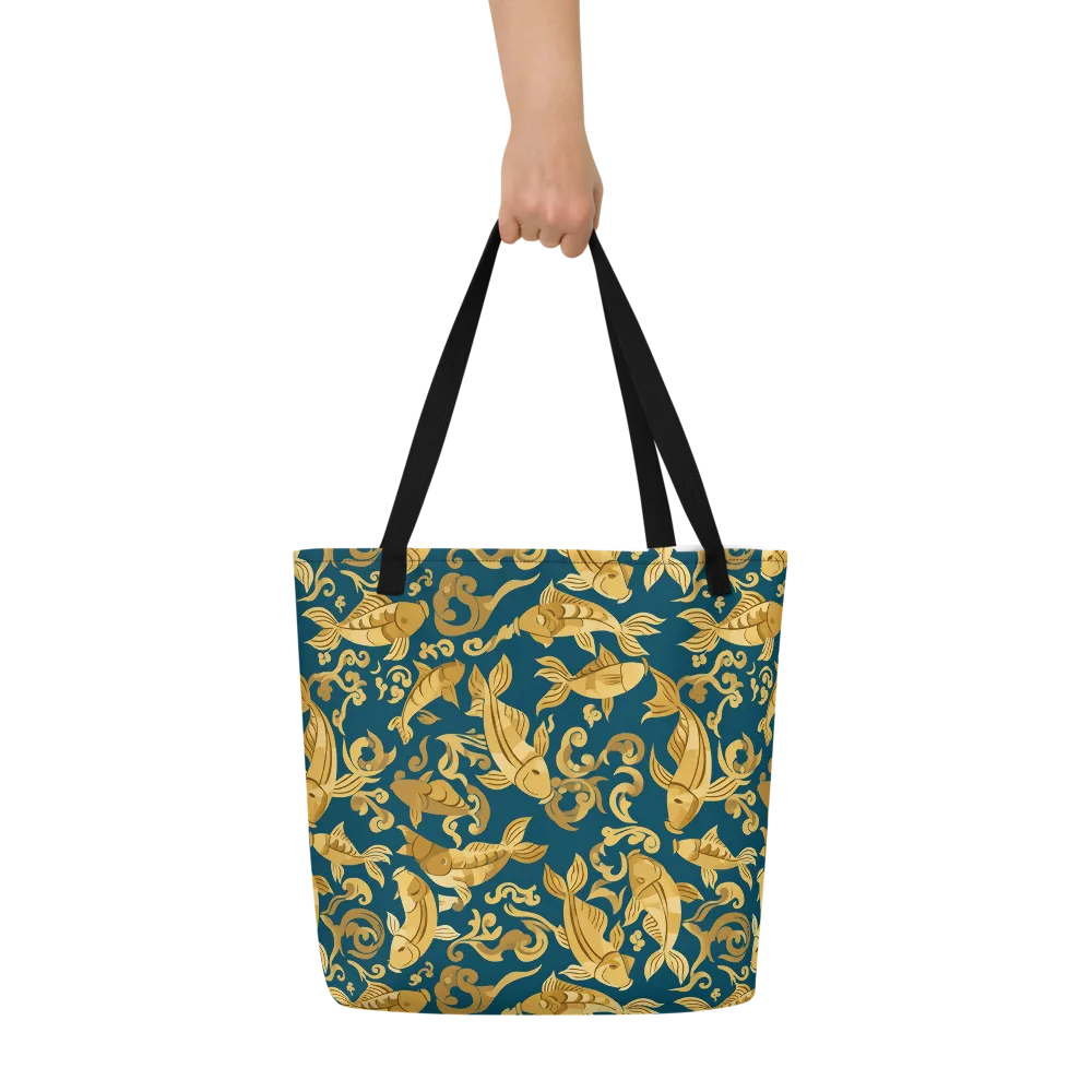 Golden Pond on Large Tote Bag W/ Pocket — Front