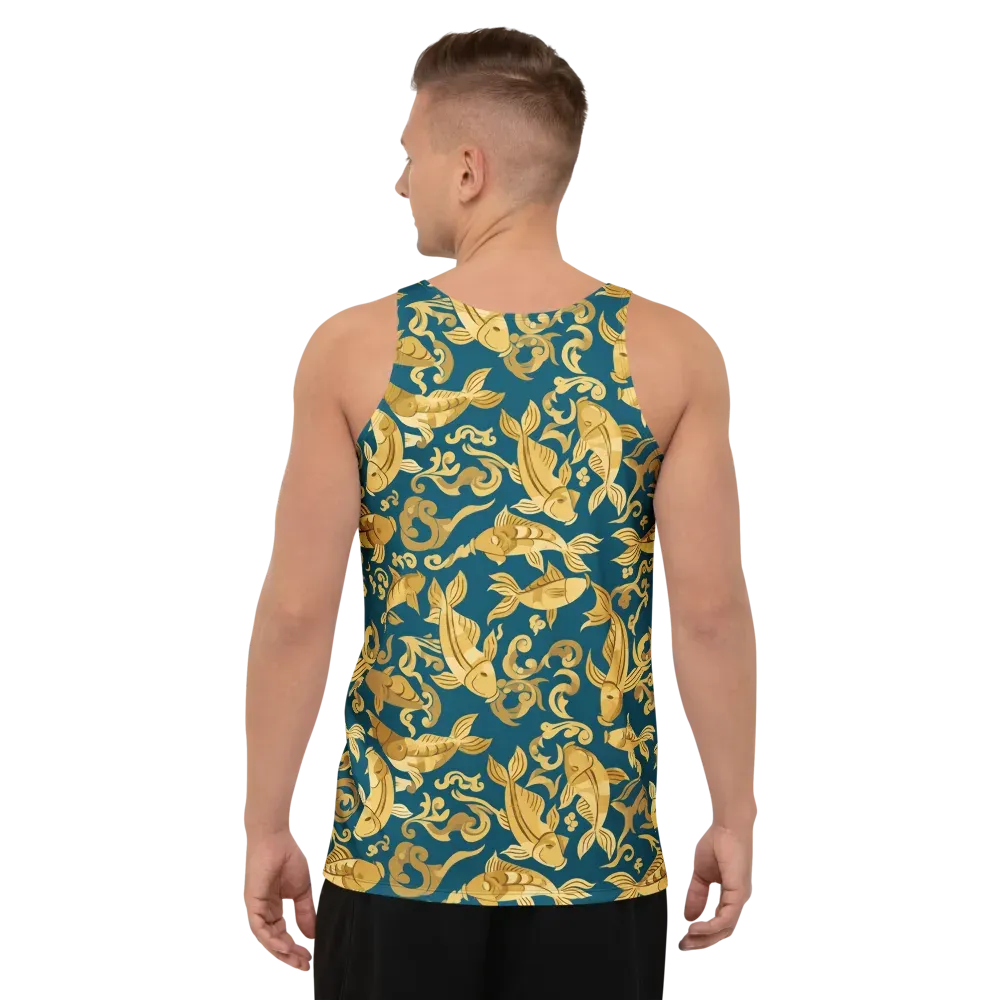 Golden Pond on Men's Tank Top — Back