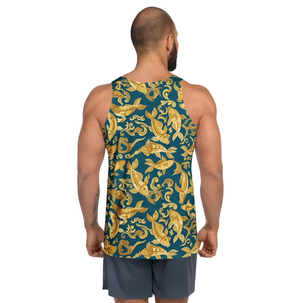 Golden Pond on Men's Tank Top — Back