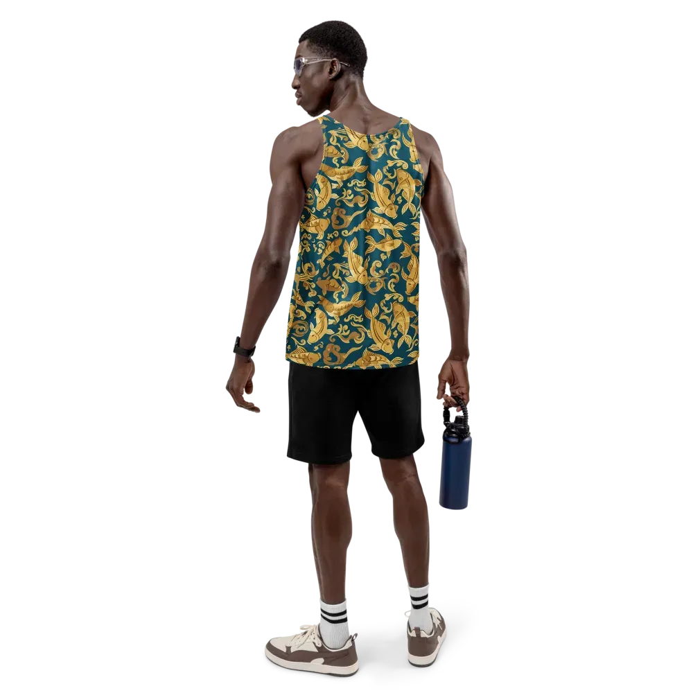 Golden Pond on Men's Tank Top — Back