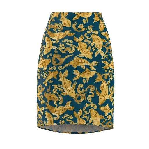 Golden Pond on a Pencil Skirt