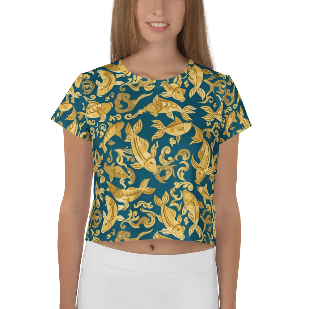 Golden Pond on Crop Tee — Front
