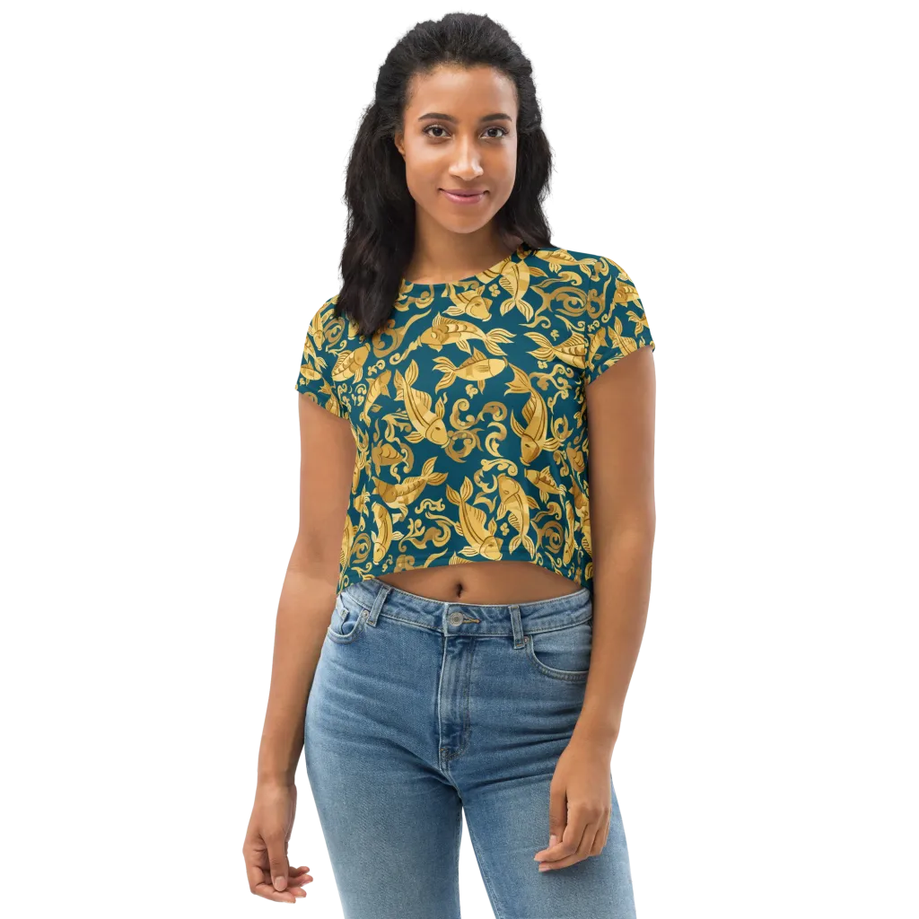 Golden Pond on Crop Tee — Front