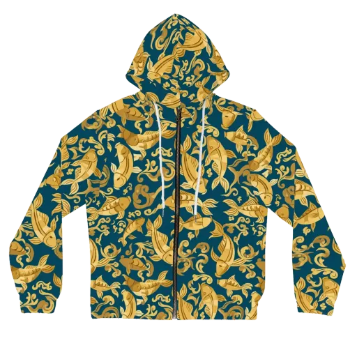 Golden Pond on a Women's Full-Zip Hoodie