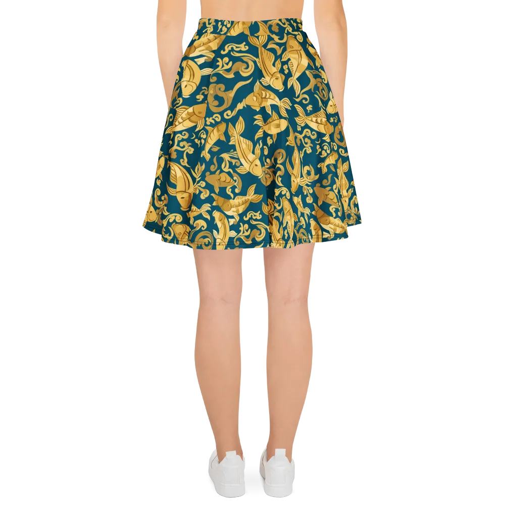 Golden Pond on Skater Skirt — Back