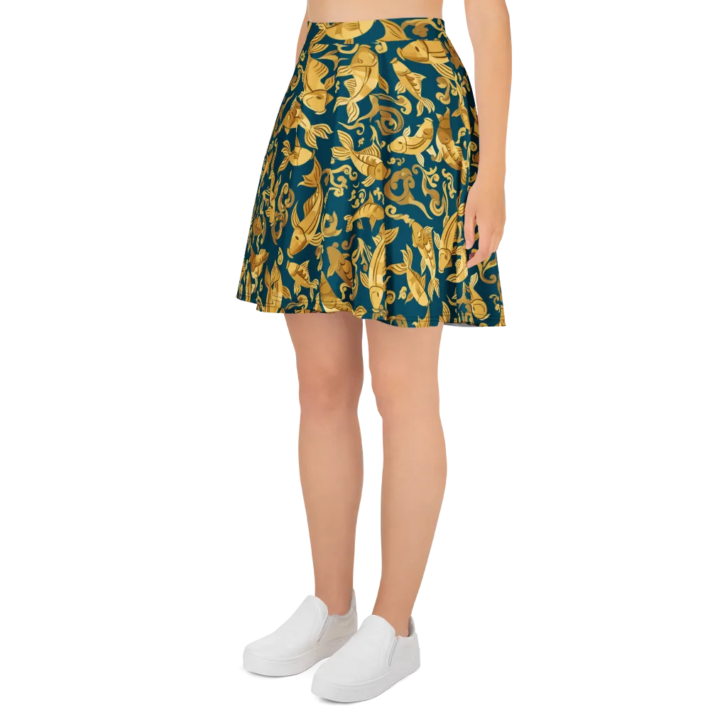 Golden Pond on Skater Skirt — Left