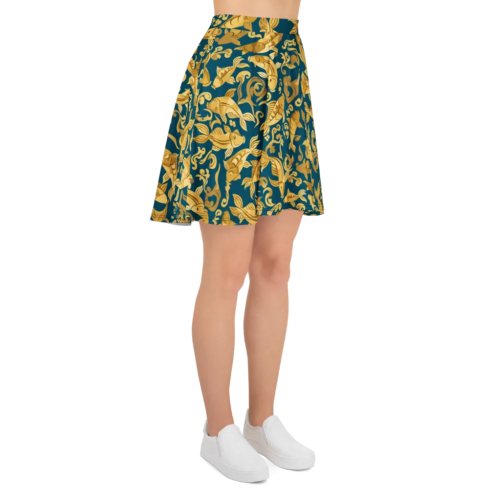 Golden Pond on Skater Skirt — Right